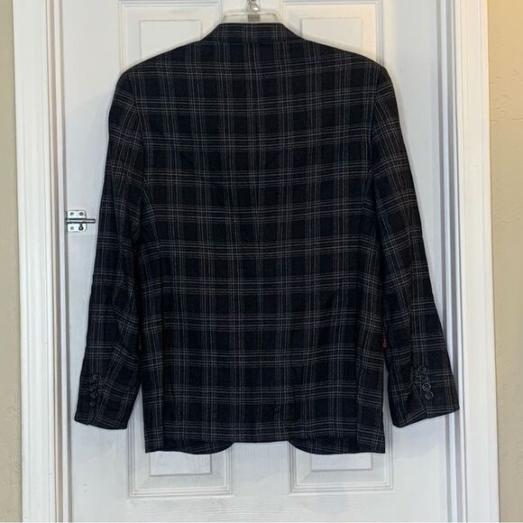 S2 Couture Gray Plaid Sports Coat Size 40R - Picture 2 of 9